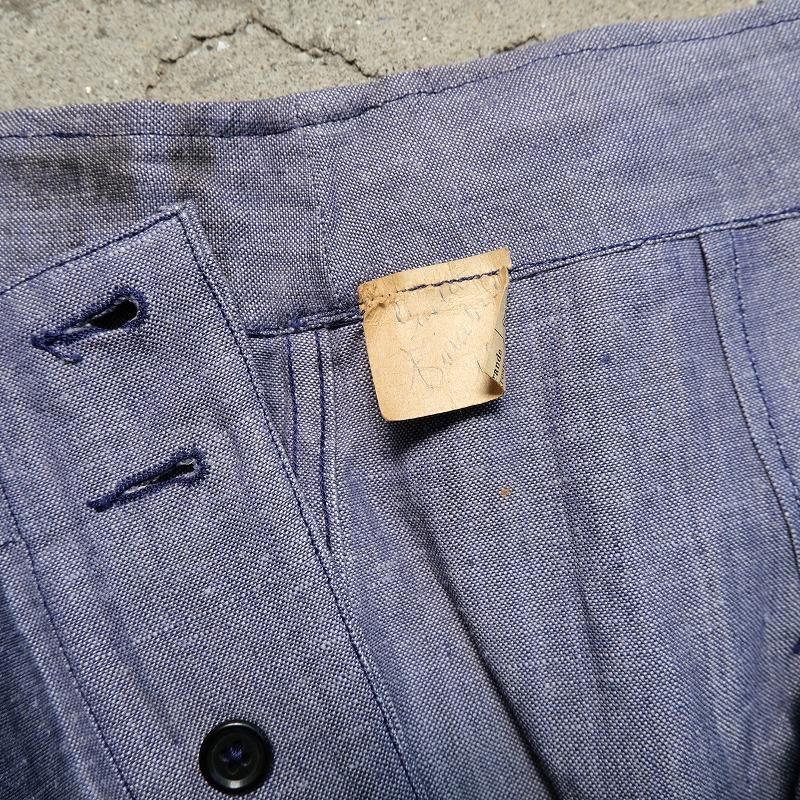 1950's FRENCH NAVY LINEN SHORTS