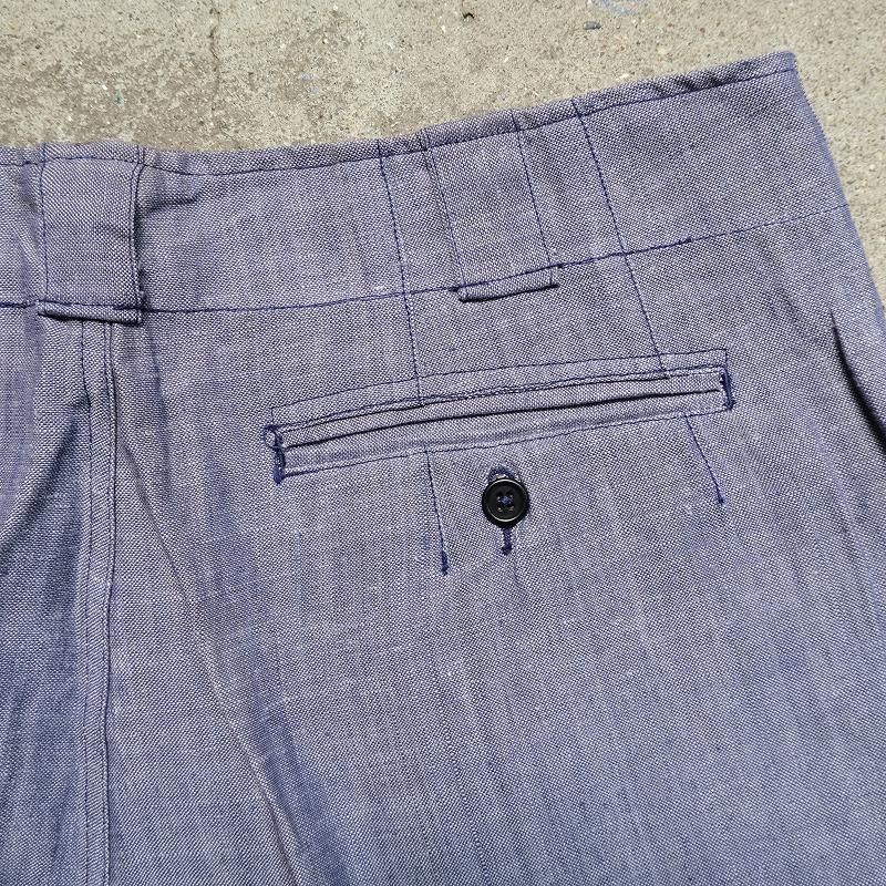 1950's FRENCH NAVY LINEN SHORTS