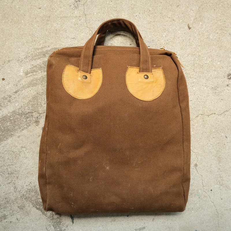 1930's BROWN CANVAS BAG