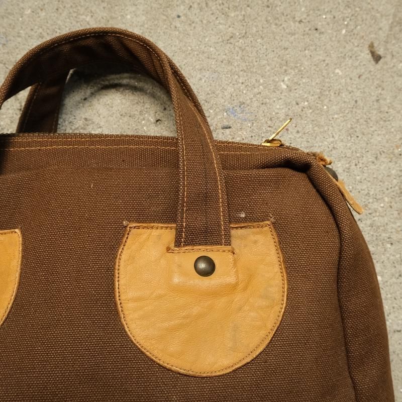 1930's BROWN CANVAS BAG