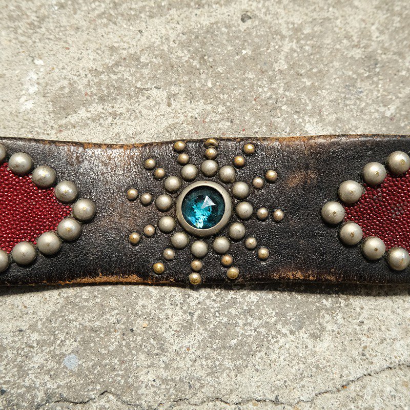 1940's NAVAJO BUCKLE STUDS BELT