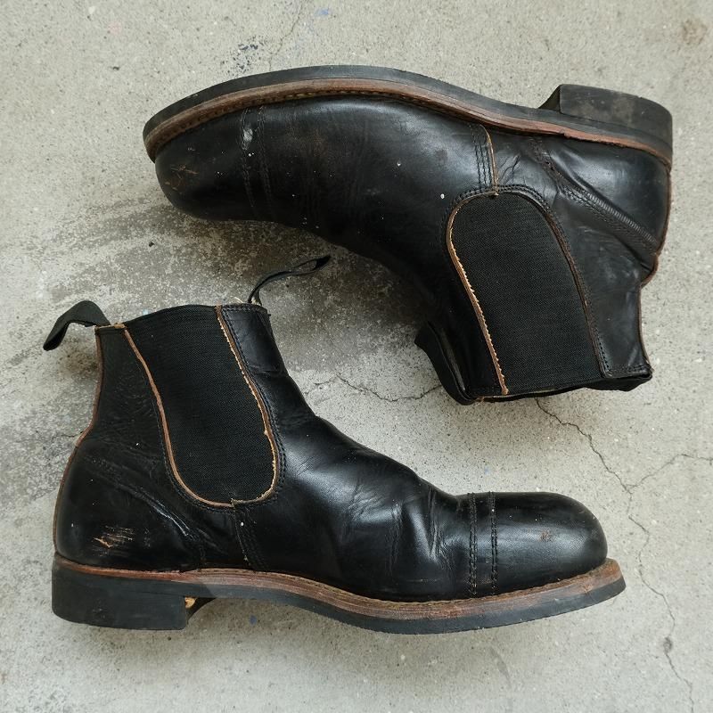 1940's U.S.NAVY HORSEHIDE SIDE GORE BOOTS