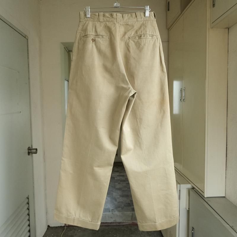 1960's U.S.ARMY COTTON KHAKI TROUSERS