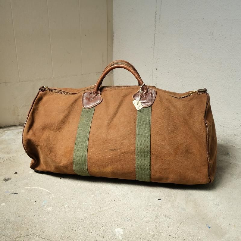 1980's L.L.BEAN BROWN CANVAS BOSTON BAG