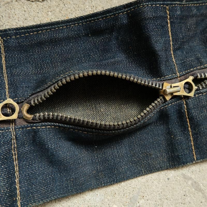 1940's DENIM ZIPPER PURSE