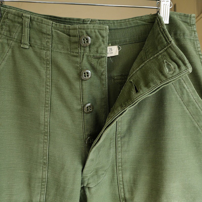 1960's U.S.ARMY OG 107 COTTON SATEEN TROUSERS