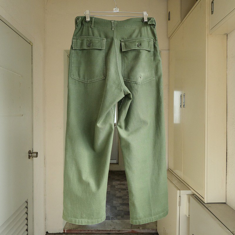 1960's U.S.ARMY OG 107 COTTON SATEEN TROUSERS