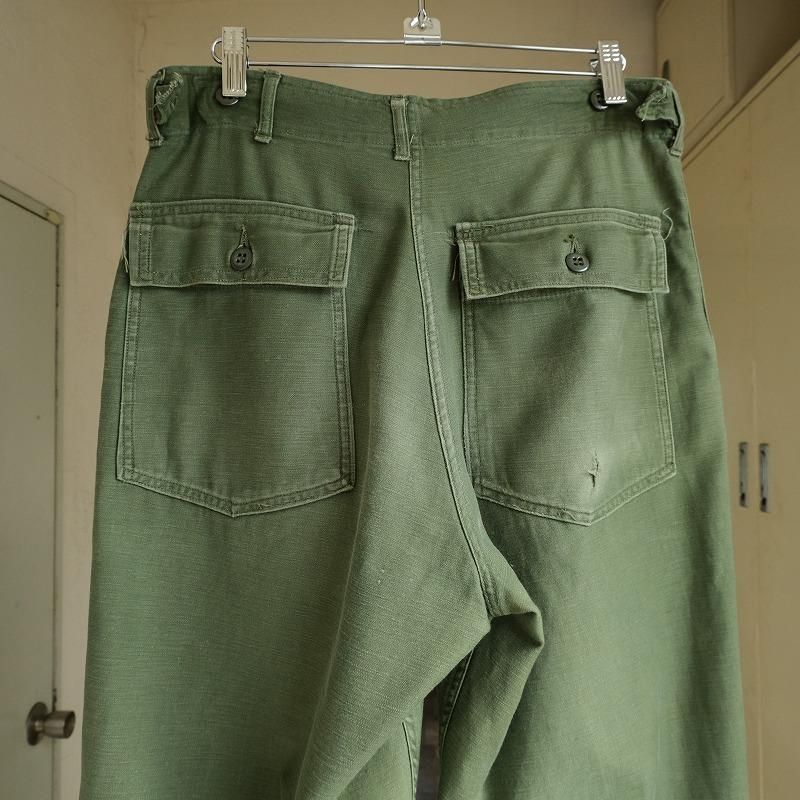 1960's U.S.ARMY OG 107 COTTON SATEEN TROUSERS