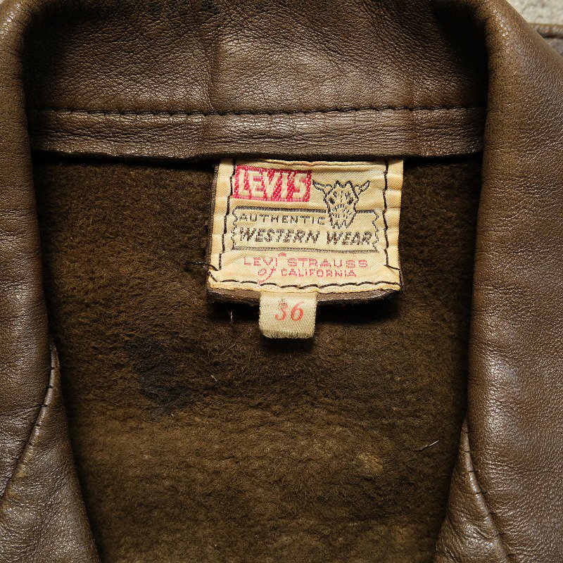 1950's LEVI'S SHORT HORN 3RD TYPE LEATHER JACKET