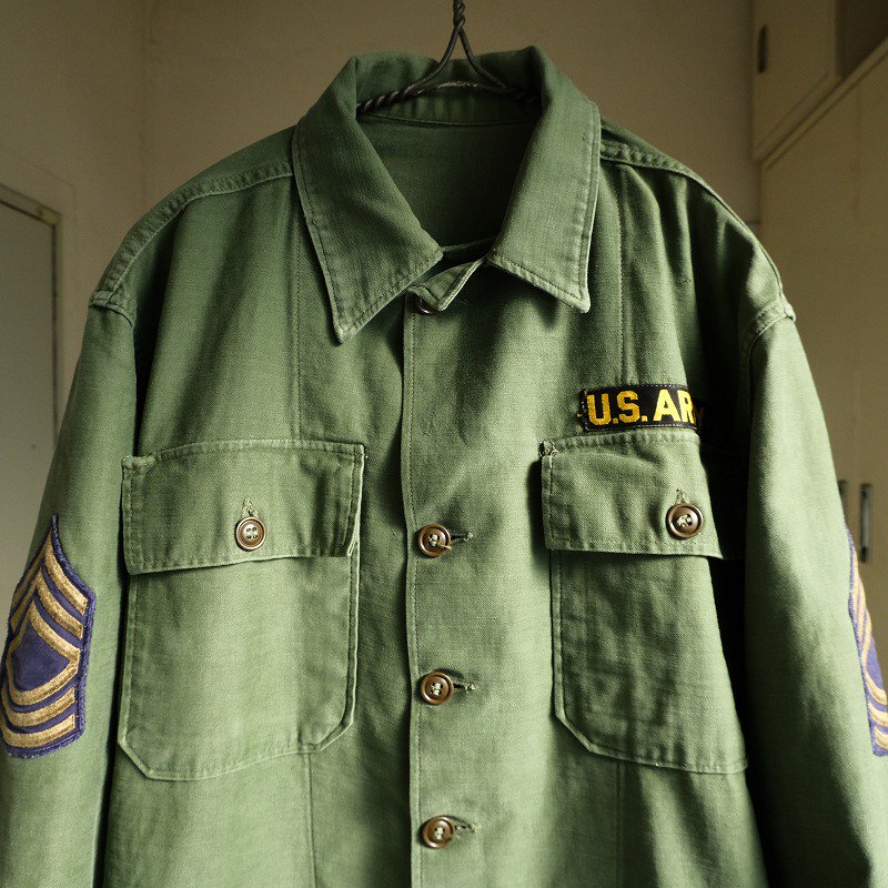 1960's U.S.ARMY COTTON SATEEN SHIRT