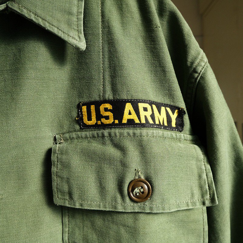 1960's U.S.ARMY COTTON SATEEN SHIRT