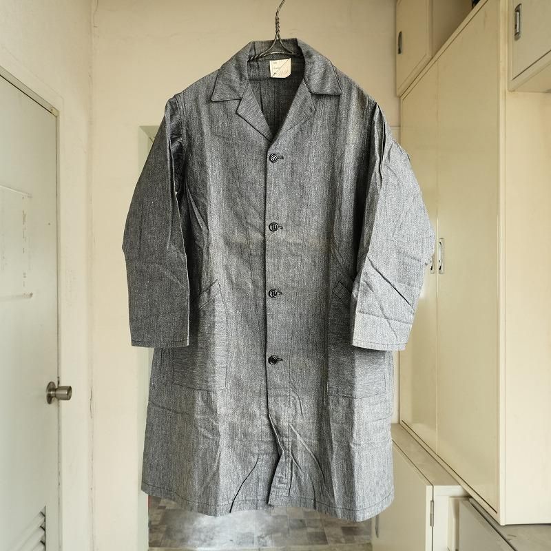 1940's BOY'S BLACK CHAMBRAY COAT