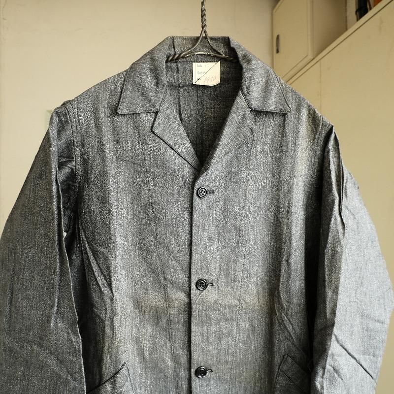 1940's BOY'S BLACK CHAMBRAY COAT