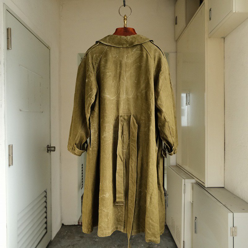 1940's FRENCH ARMY M-35 LINEN MOTORCYCLE COAT