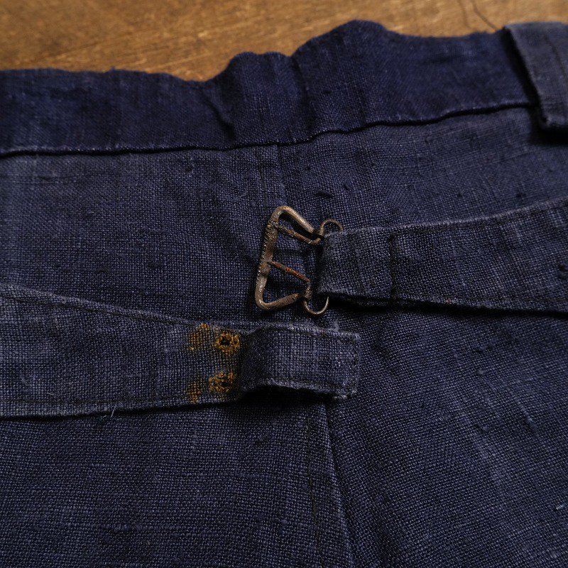 1920's BELGIAN LINEN WORK TROUSERS