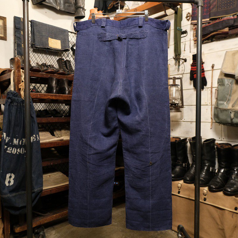 1920's BELGIAN LINEN WORK TROUSERS