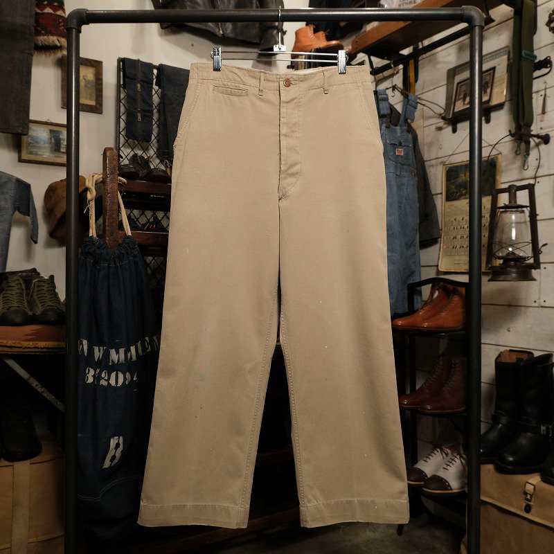 1950's U.S.ARMY M45 COTTON KHAKI TROUSERS