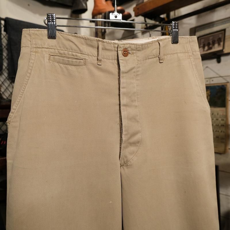 1950's U.S.ARMY M45 COTTON KHAKI TROUSERS