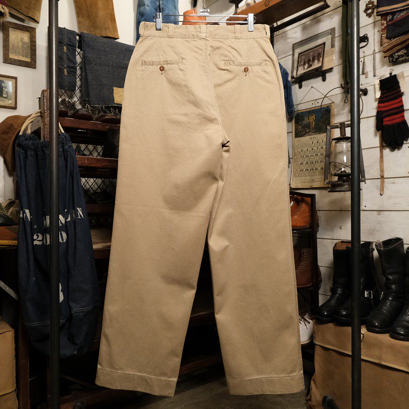 1950's U.S.ARMY COTTON KHAKI TROUSERS