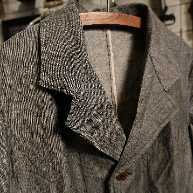 1930's FRENCH GRAY DENIM COAT