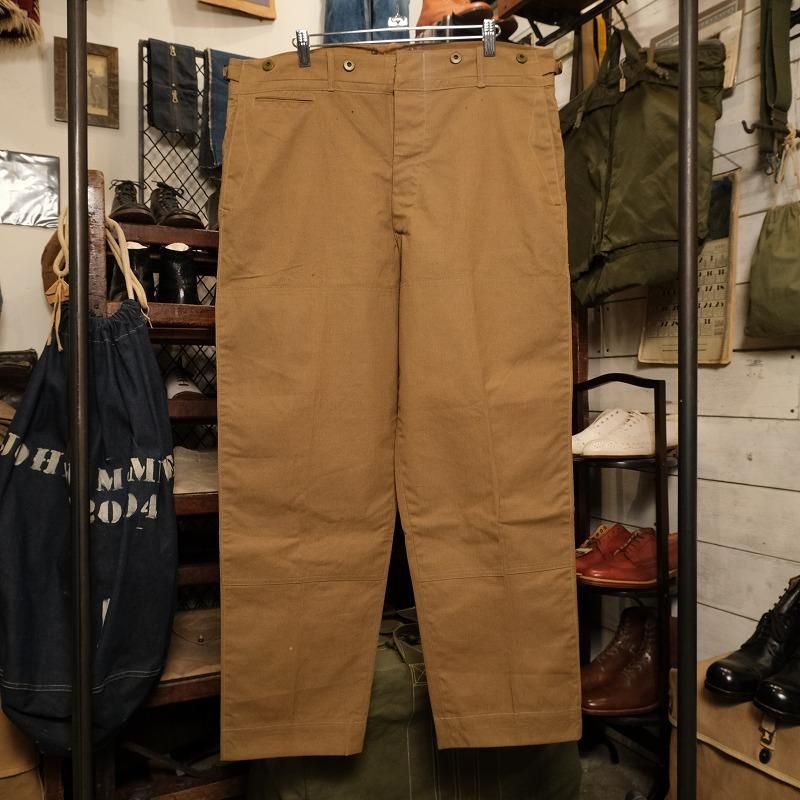 1910's COTTON CANVAS WORK TROUSERS