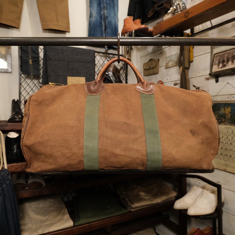 1980's L.L.BEAN BROWN CANVAS BOSTON BAG