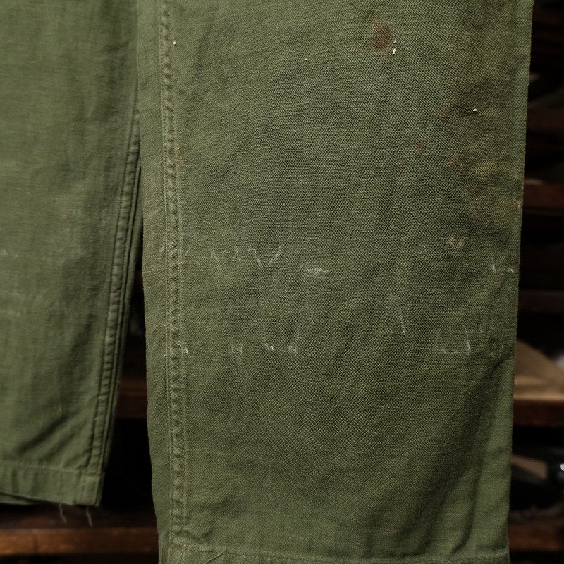 1970's U.S.MILITARY OG-107 COTTON SATEEN TROUSERS