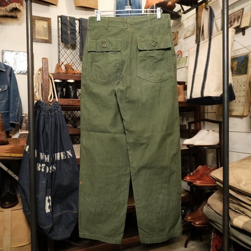 1970's U.S.MILITARY OG-107 COTTON SATEEN TROUSERS