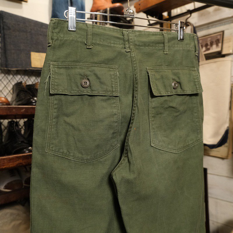 1970's U.S.MILITARY OG-107 COTTON SATEEN TROUSERS