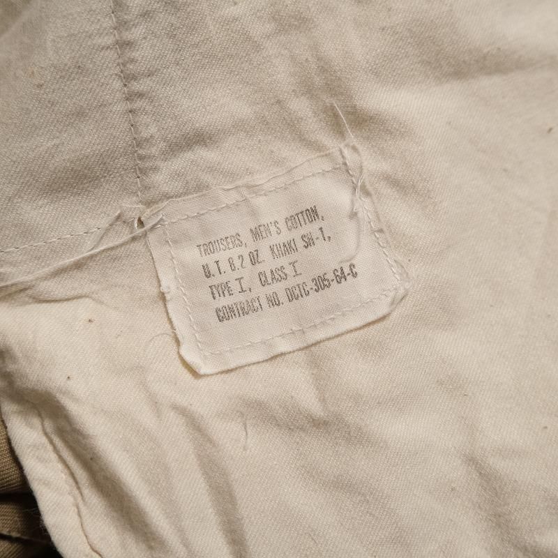 1960's U.S.ARMY COTTON KHAKI TROUSERS