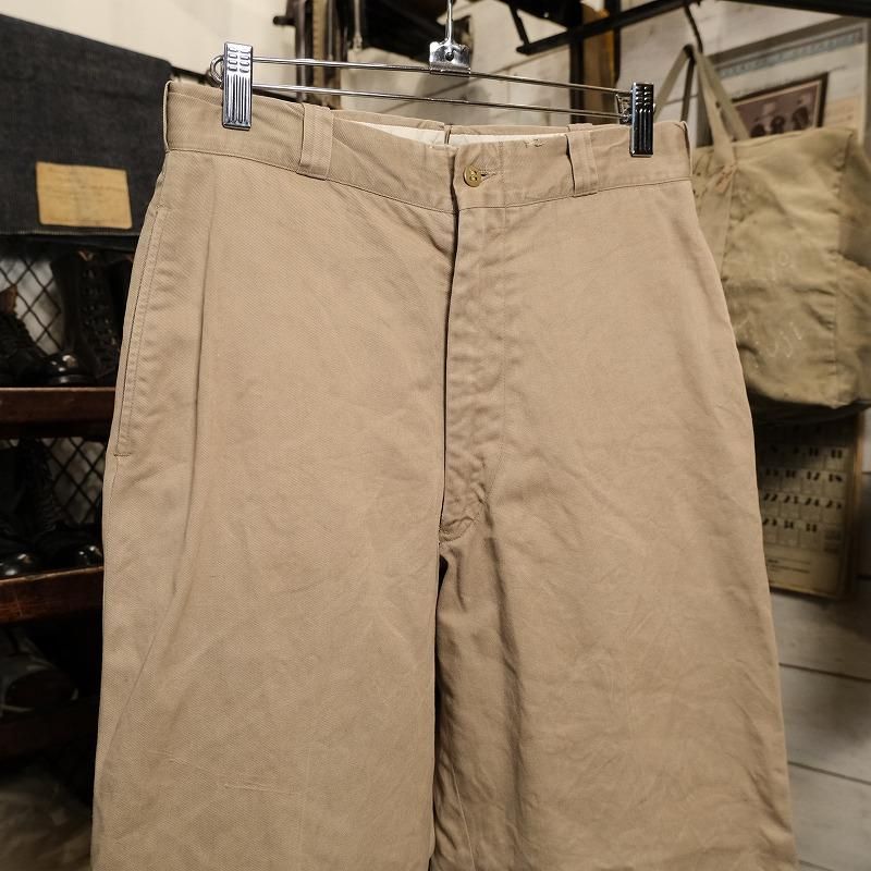 1960's U.S.ARMY COTTON KHAKI TROUSERS