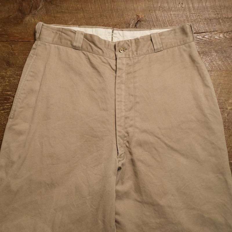 1960's U.S.ARMY COTTON KHAKI TROUSERS