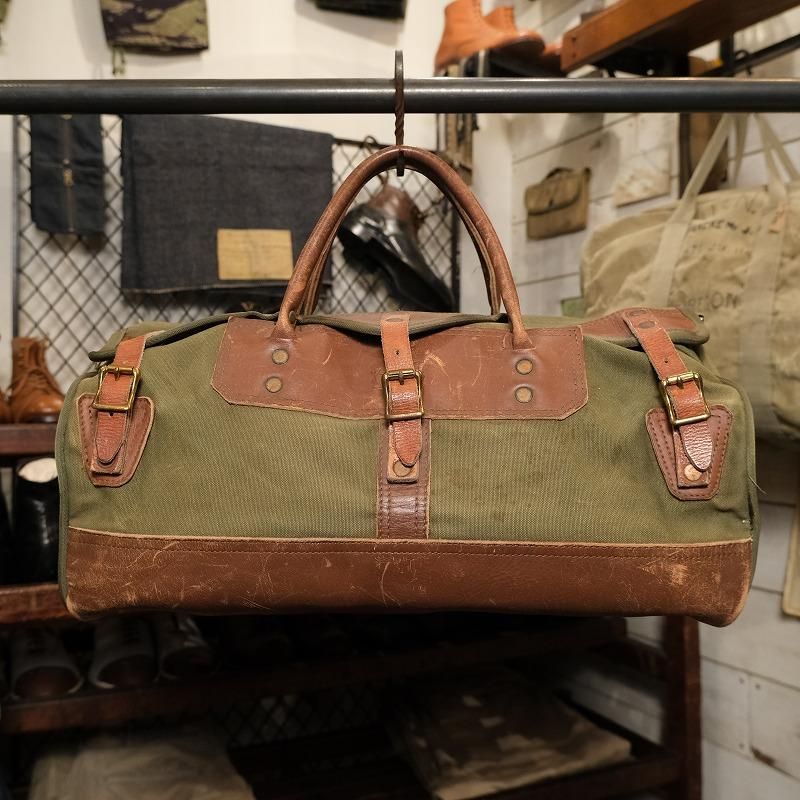 1970's GOKEYS CANVAS LEATHER BOSTON BAG