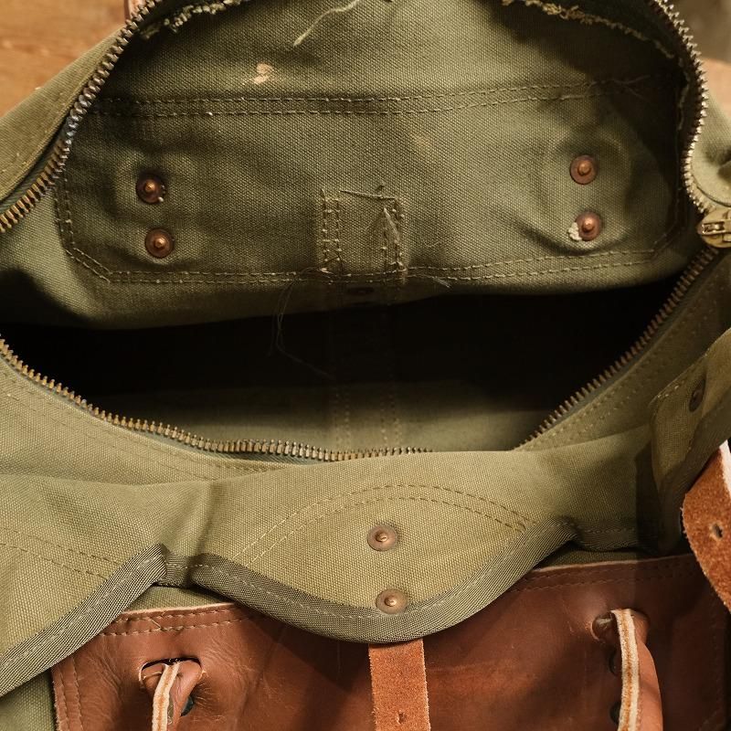 1970's GOKEYS CANVAS LEATHER BOSTON BAG
