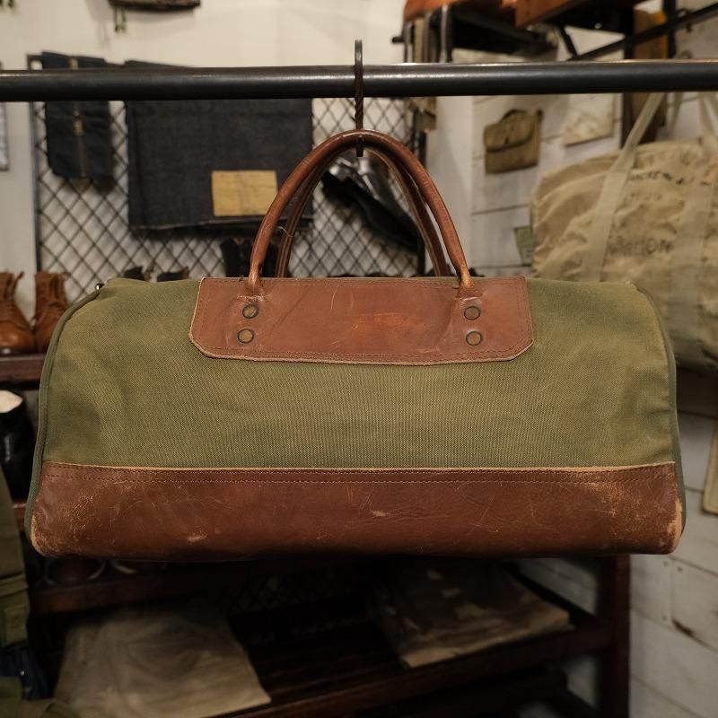 1970's GOKEYS CANVAS LEATHER BOSTON BAG