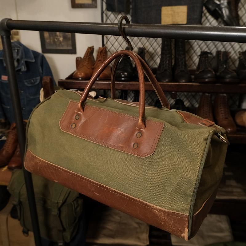1970's GOKEYS CANVAS LEATHER BOSTON BAG