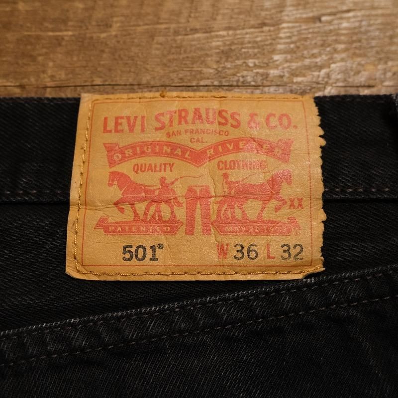 LEVI'S 501 BLACK DENIM PANTS