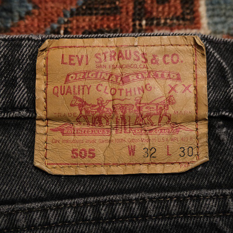1990's LEVI'S 505 BLACK DENIM PANTS