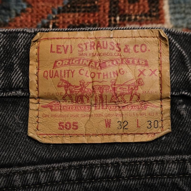 1990's LEVI'S 505 BLACK DENIM PANTS