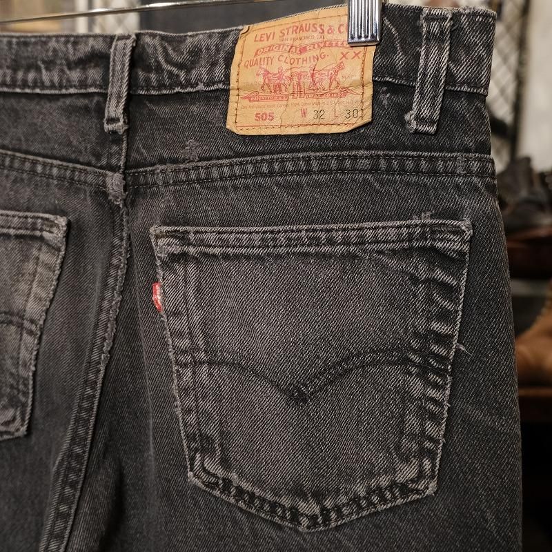 1990's LEVI'S 505 BLACK DENIM PANTS