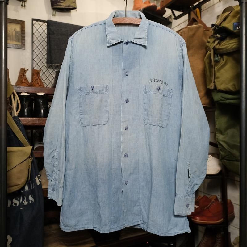 1970's U.S.NAVY CHAMBRAY SHIRT