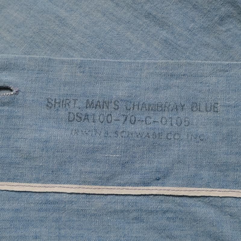 1970's U.S.NAVY CHAMBRAY SHIRT