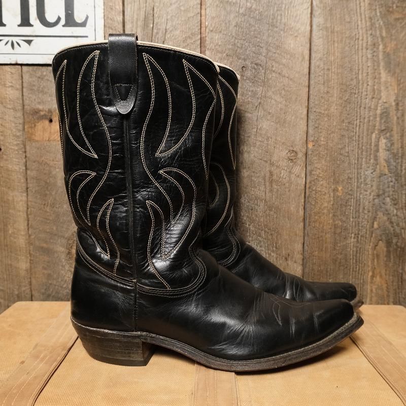 90's vintage ブラックウエスタンブーツ vkei グランジ 1960's WESTERN BOOTS - Cocky Crew Store -Antiques & Old