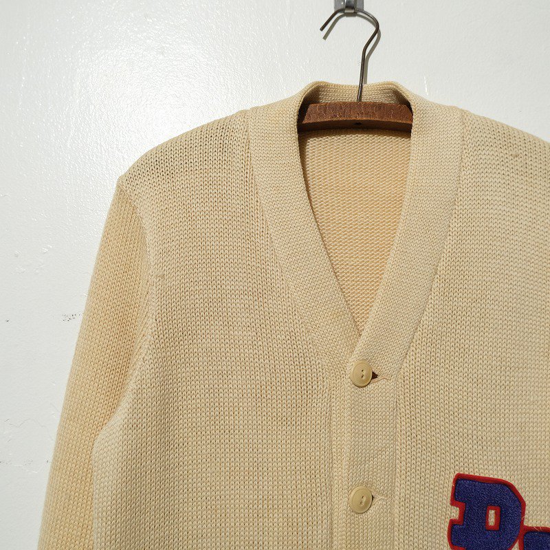 1940's NELSON KNITTING MILLS CO LETTERED CARDIGAN - Cocky Crew Store  -Antiques & Old Clothing- 大阪 アメリカ村 アンティーク雑貨&ビンテージ古着