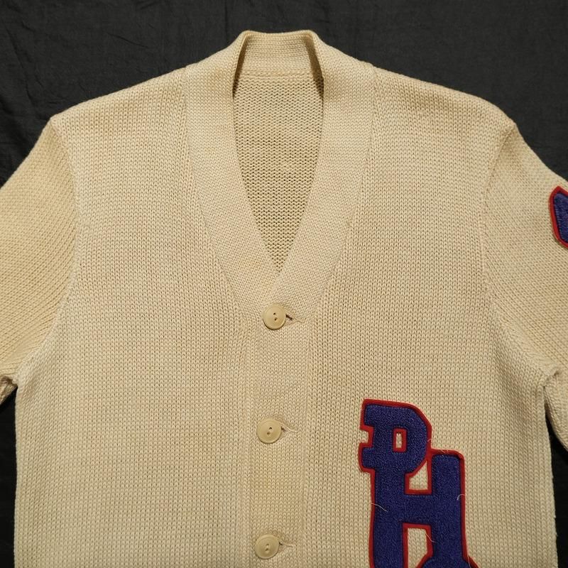 1940's NELSON KNITTING MILLS CO LETTERED CARDIGAN