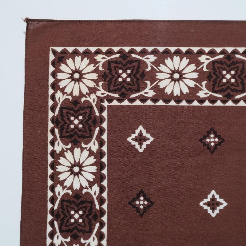 1960's FAST COLOR BANDANA (BROWN)