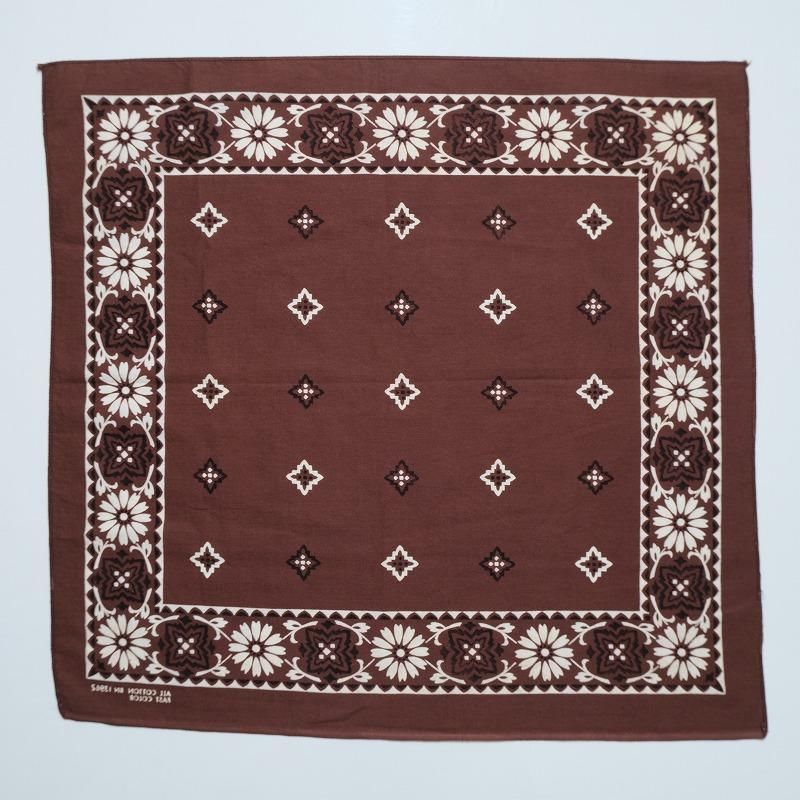 1960's FAST COLOR BANDANA (BROWN)