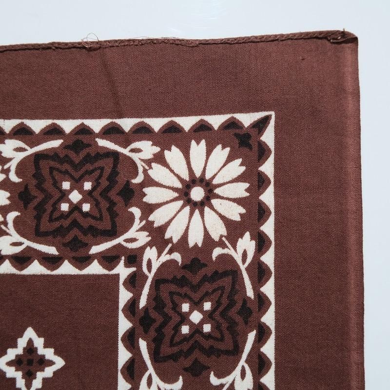 1960's FAST COLOR BANDANA (BROWN)