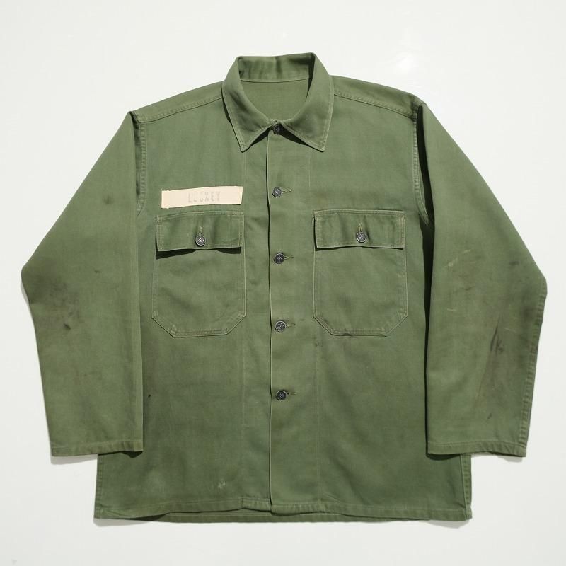 1950's U.S.ARMY COTTON SATEEN UTILITY SHIRT (13 STAR BUTTON)