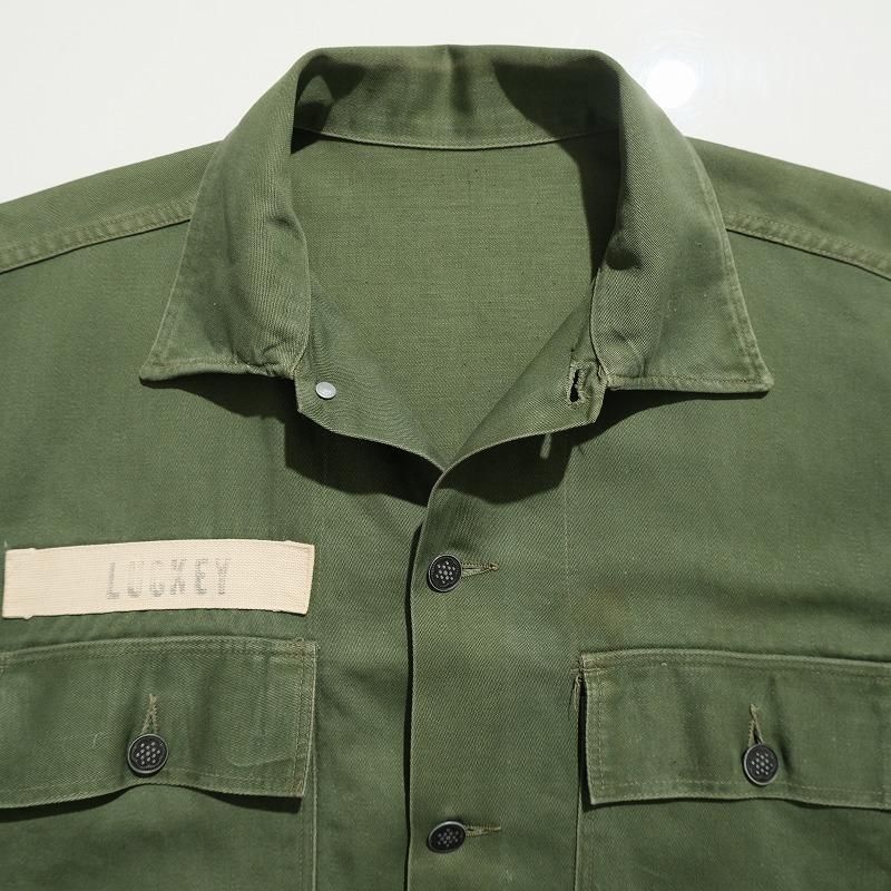 1950's U.S.ARMY COTTON SATEEN UTILITY SHIRT (13 STAR BUTTON)